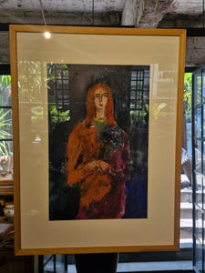 Mujer con flores.