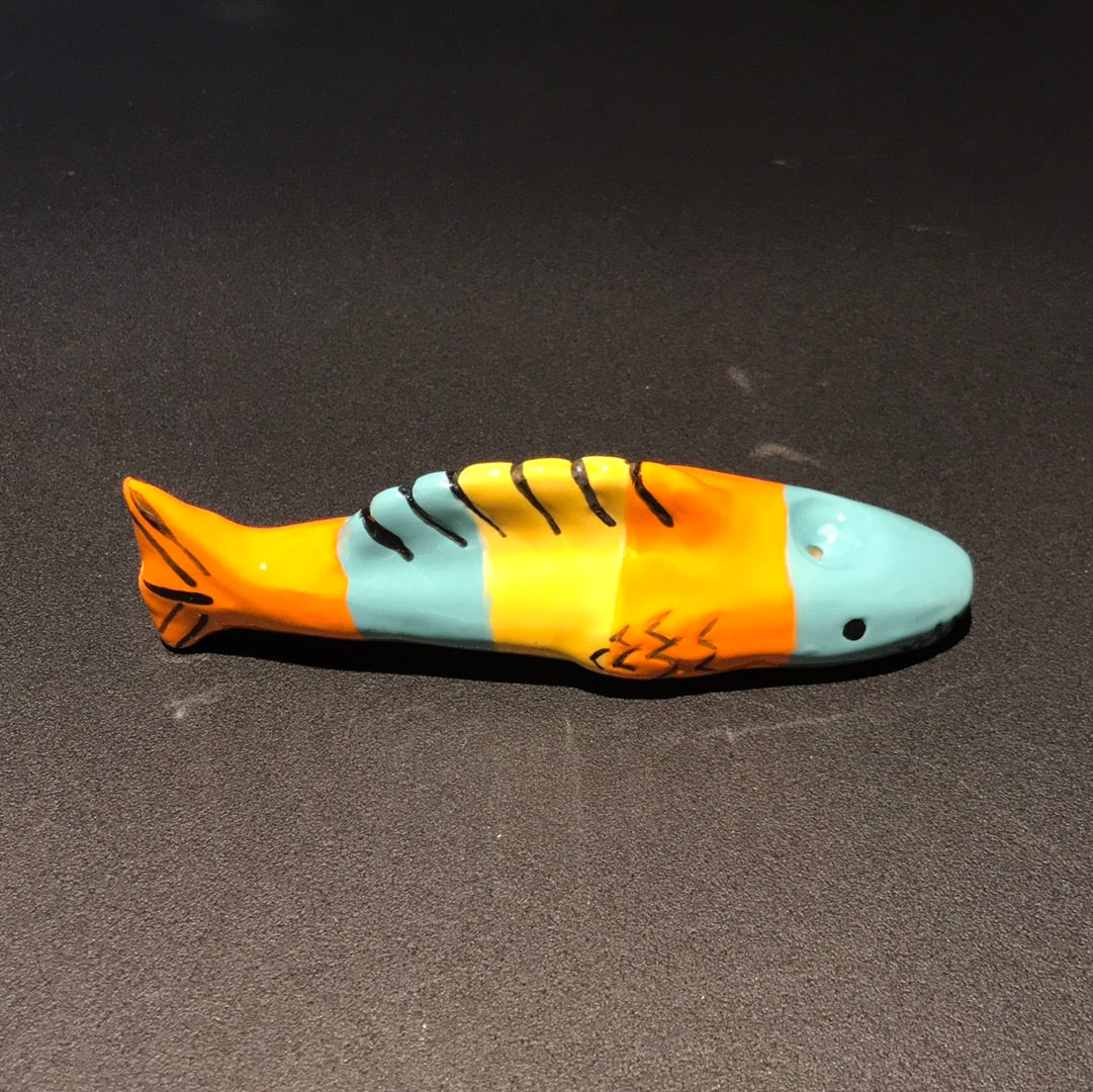 Pipa Pez Amarillo Naranja Azul